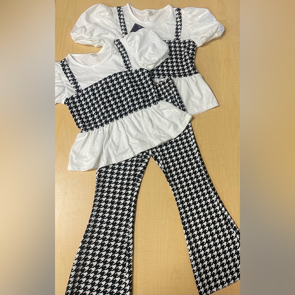 NWT Girls black/white sets Milumia new/never worn size youth 9/10